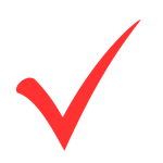 Check mark for plumbing services